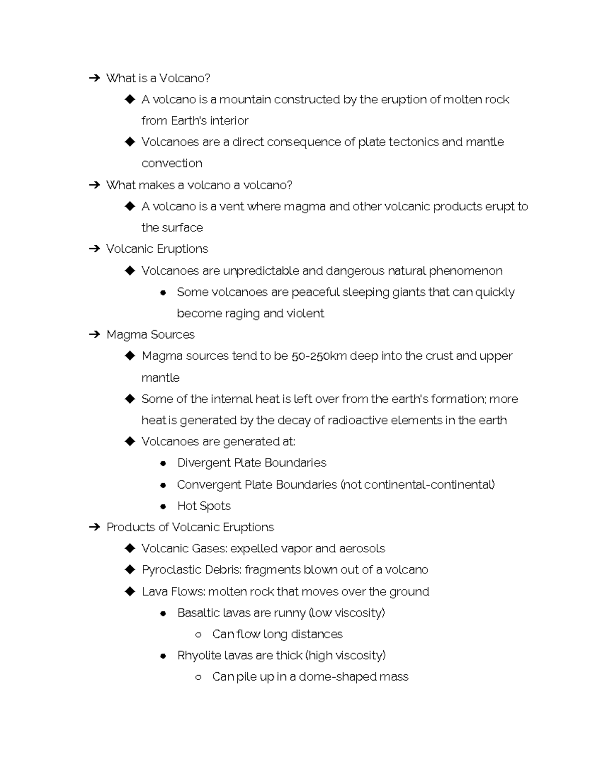 Chapter 5 - Volcanoes - Mainly information from lecture slides with ...