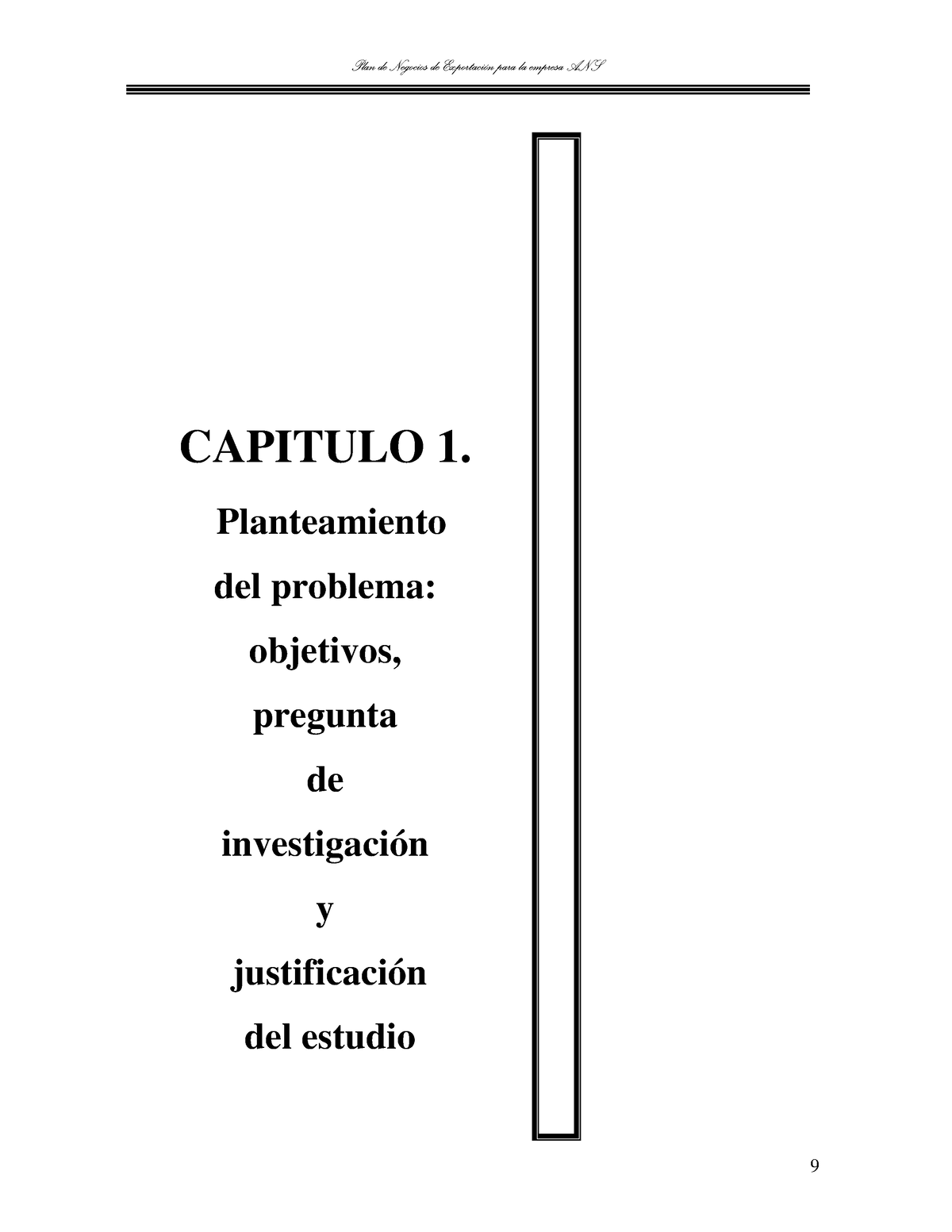 Capitulo 1 - CAPITULO 1. Planteamiento Del Problema: Objetivos ...