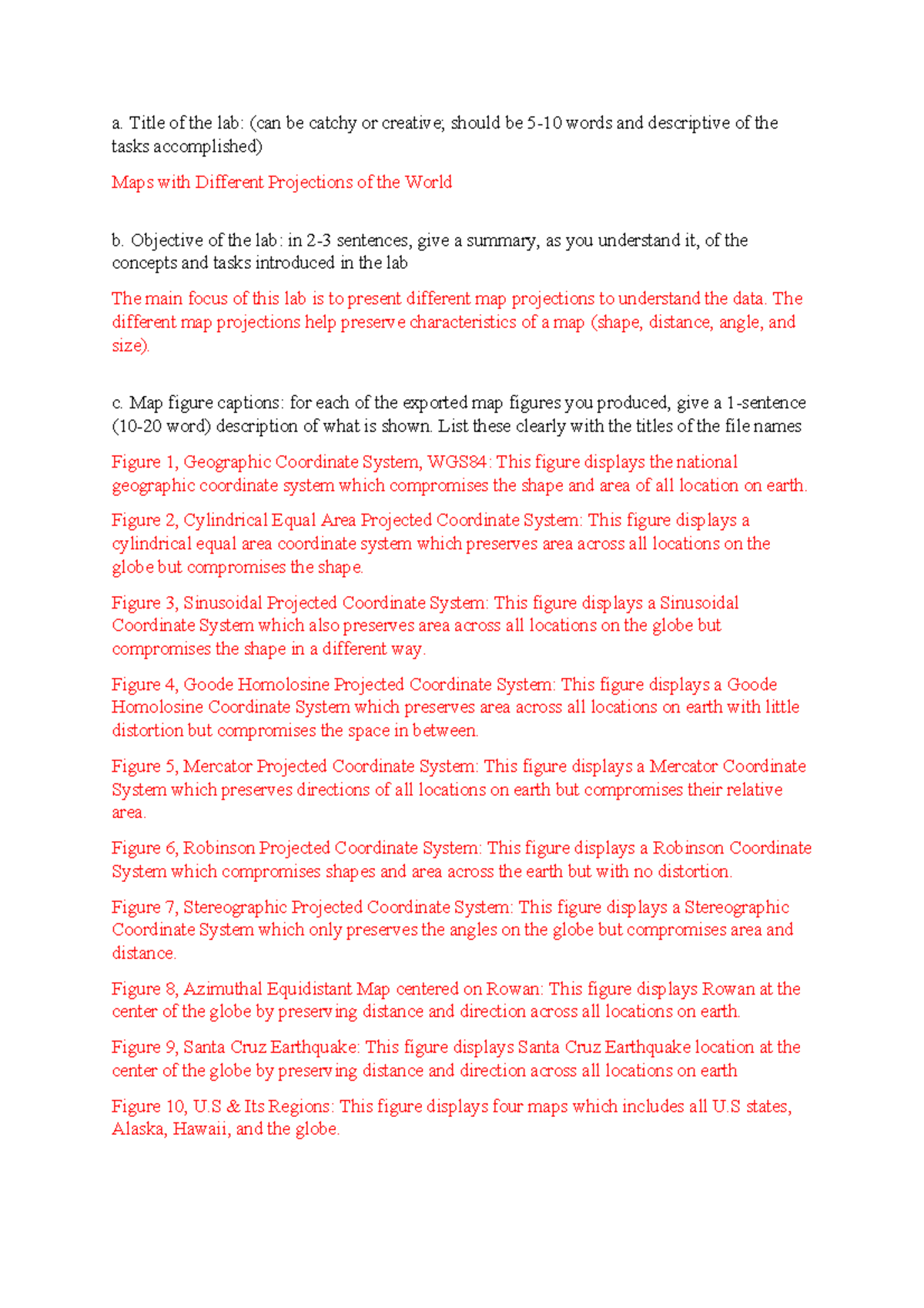 Shah Lab2 all - Deliverables on Lab 2 Maps - a. Title of the lab: (can ...