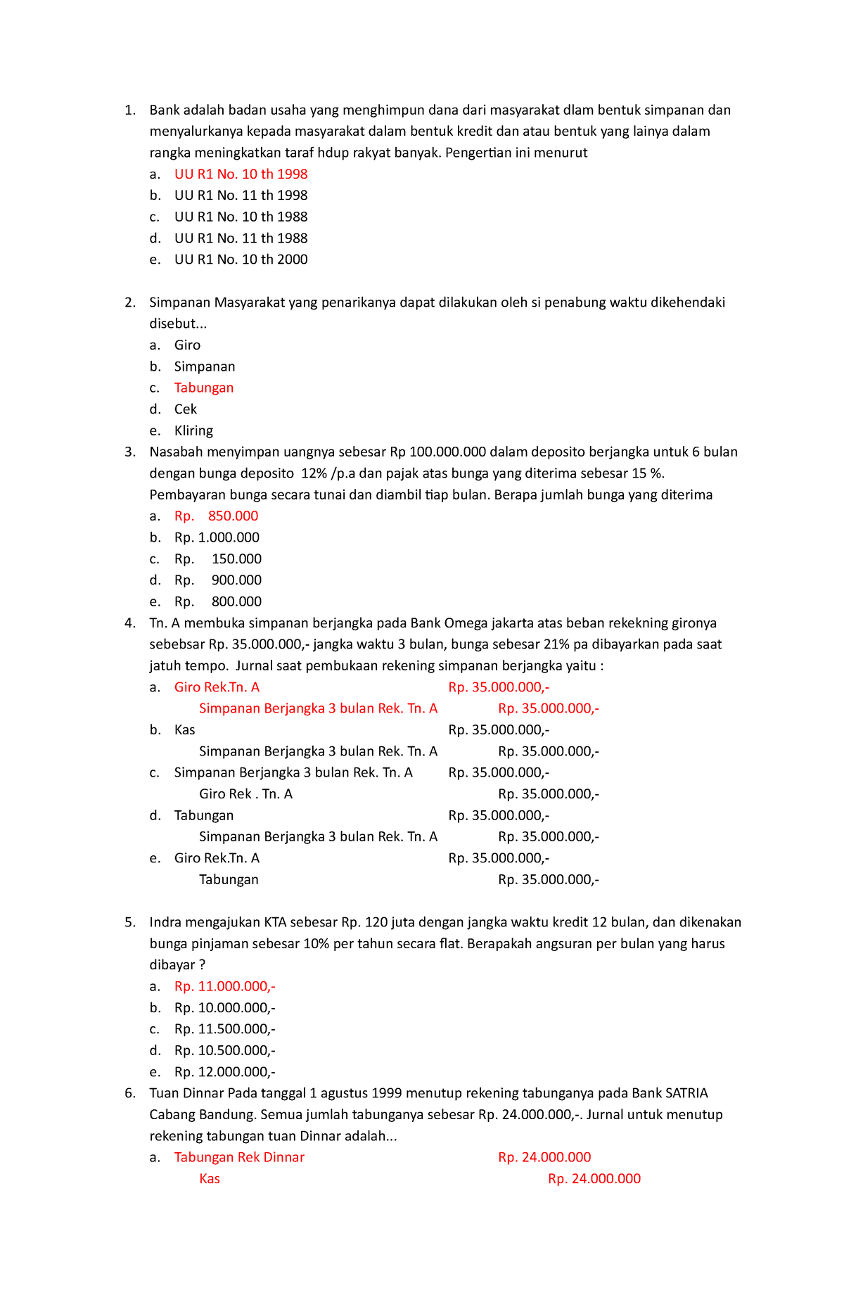 Soal Kelas Xii Ujian - SOAL - Bank Adalah Badan Usaha Yang Menghimpun ...