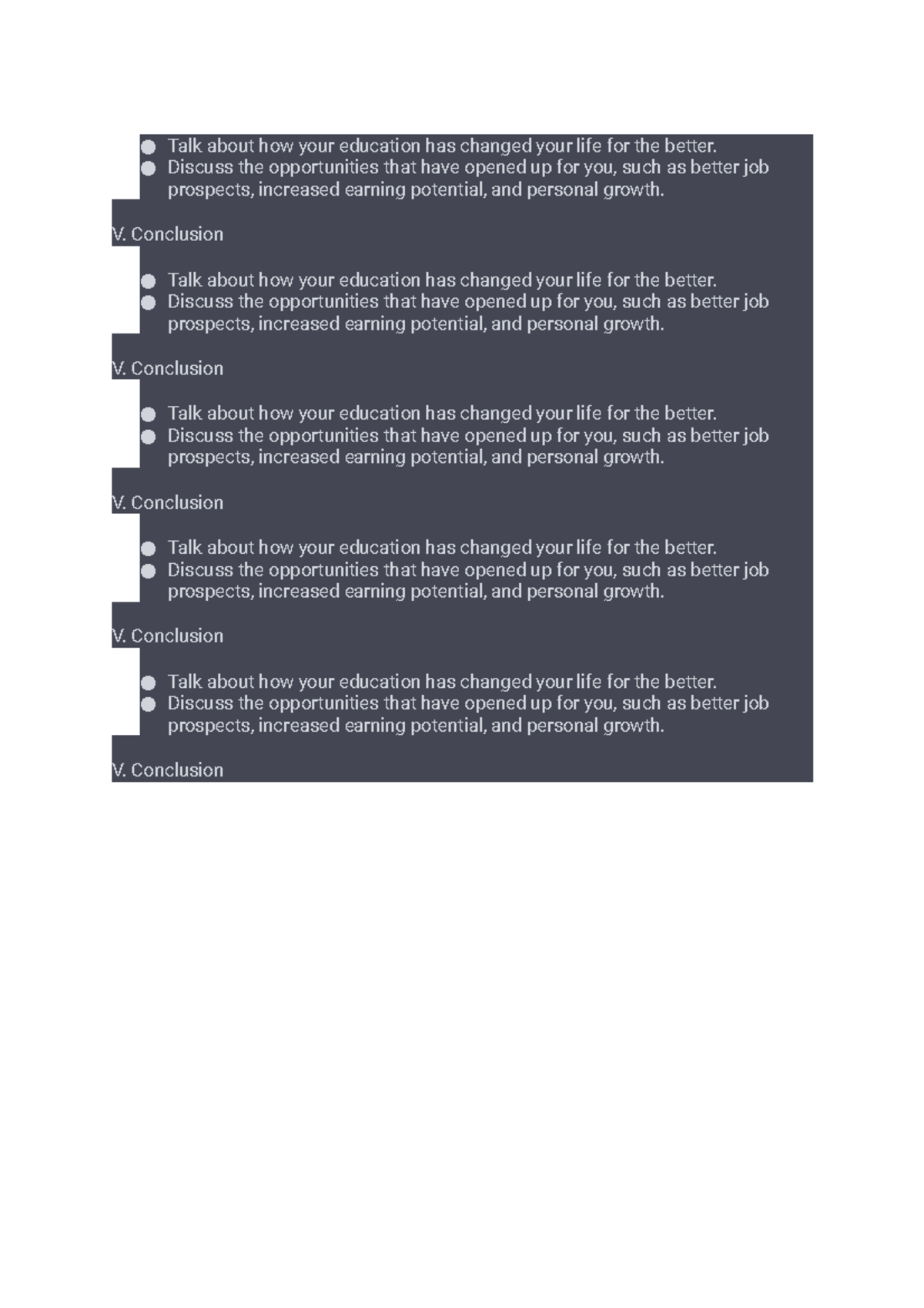 Assignment 23 - notes - Talk about how your education has changed your ...