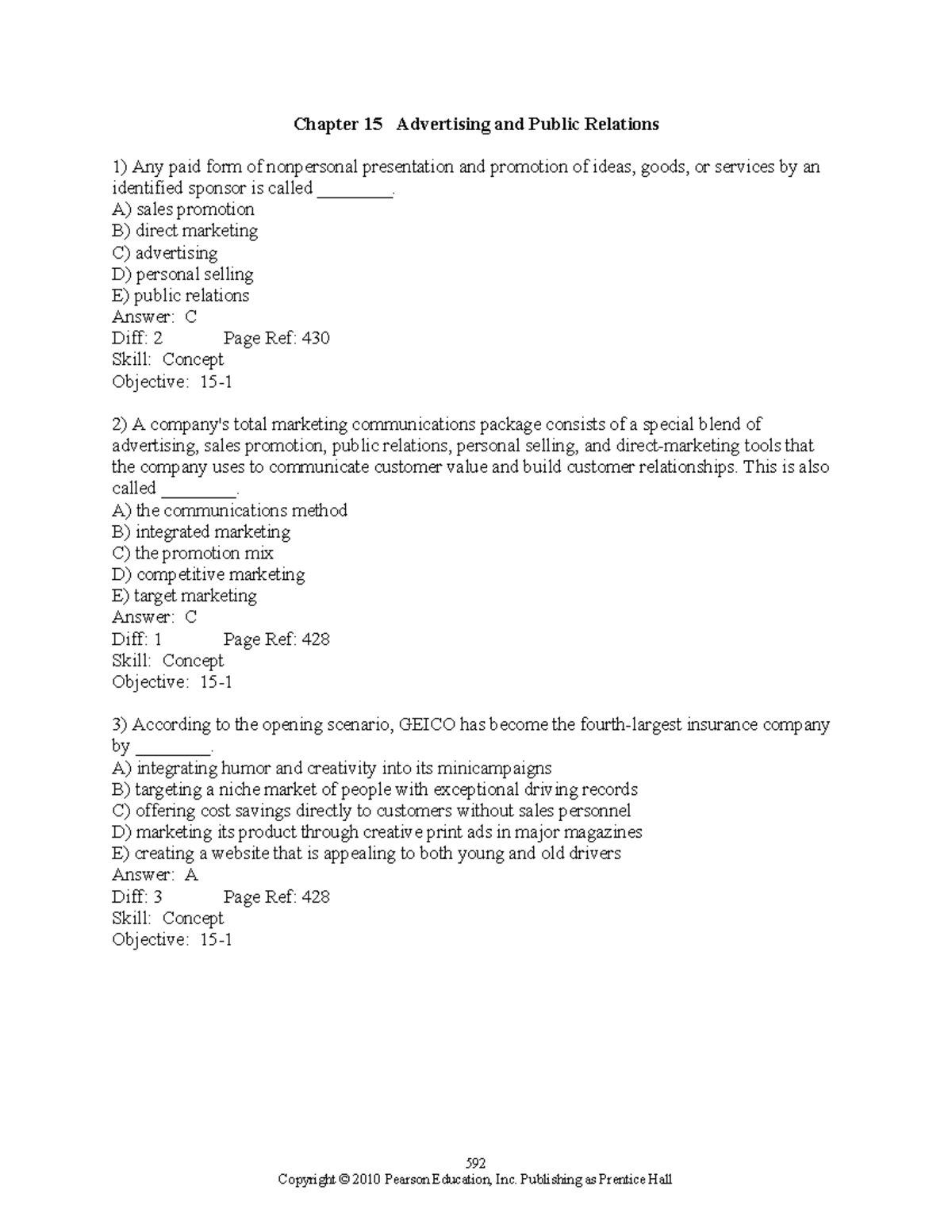 Marketing Chapter 15 - questions - Chapter 15 Advertising and Public ...