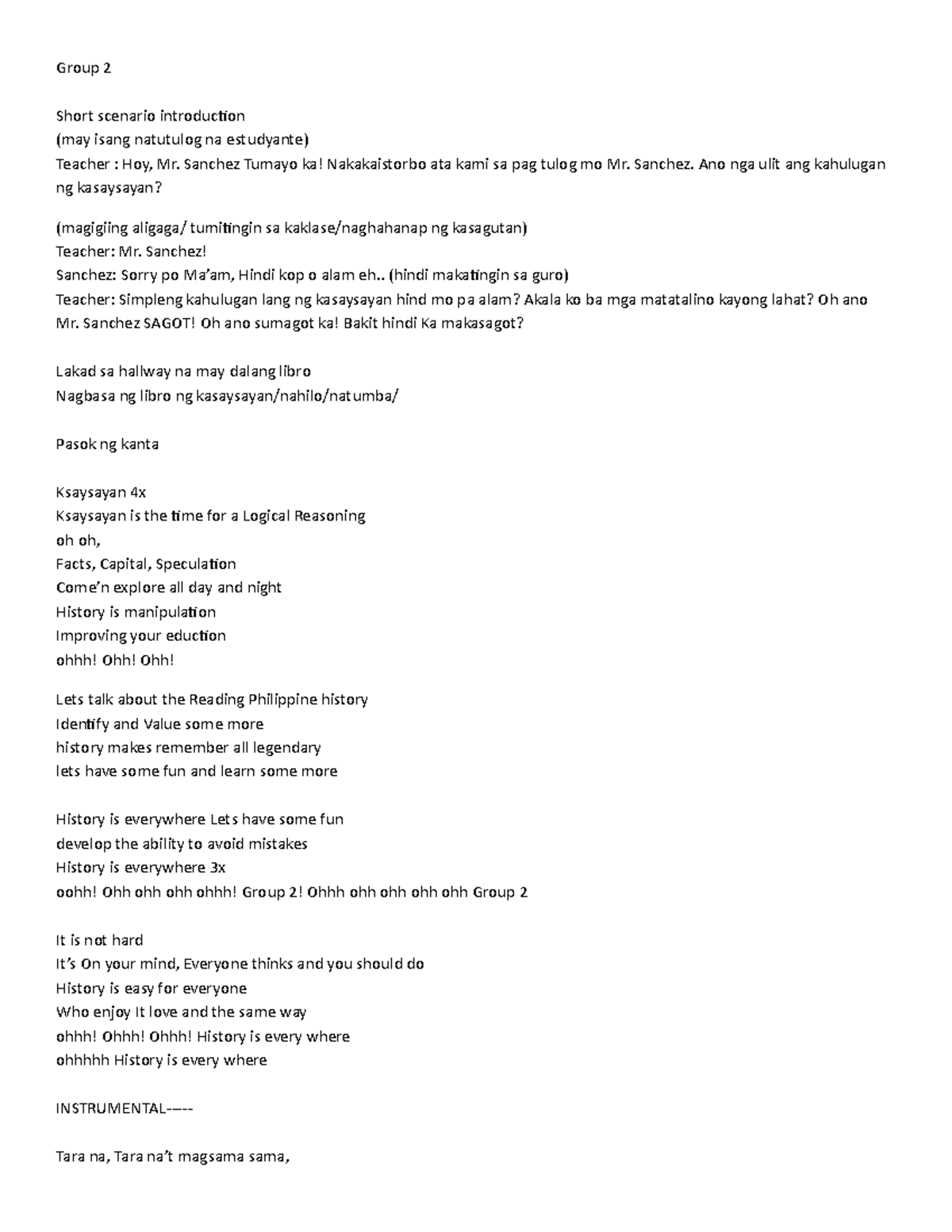 Dneofeife - it an omission or an act - Group 2 Short scenario ...