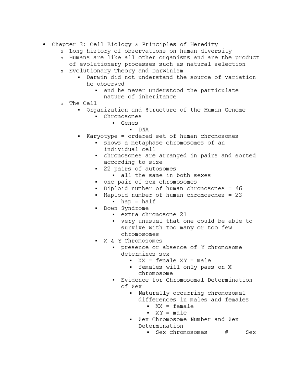 ANTH 1020 - Module 2 - SHAWN W. CARLYLE - Chapter 3: Cell Biology ...
