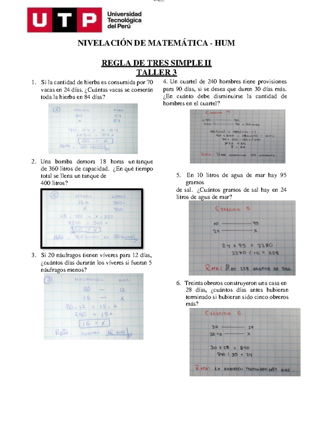 Nivelacion De Matematica Taller Numero 3 Lomoar Cpsd 7832873 Lomoar