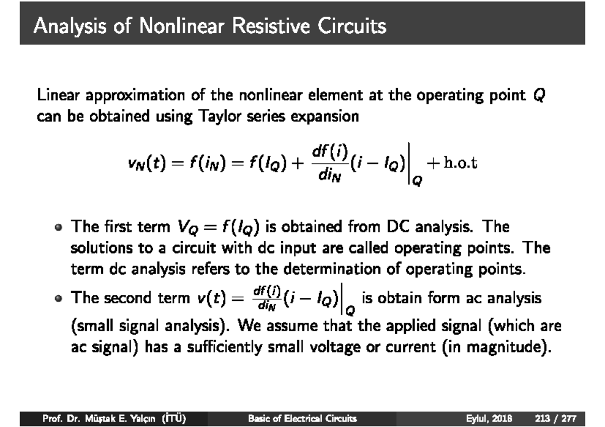 slaytlar Elektrik devre temelleri RQ Q i(t