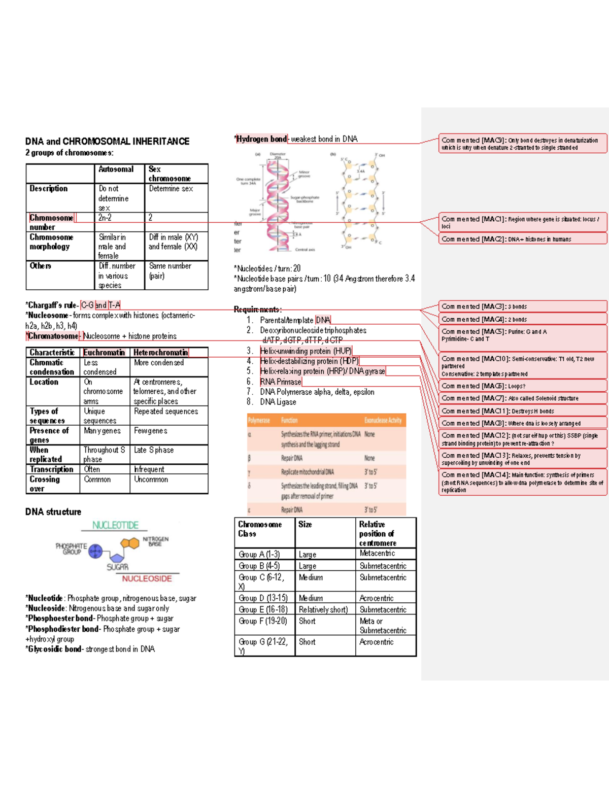 DNA and Chromosomal Inheritance - Fundamentals of Biology - La Salle ...