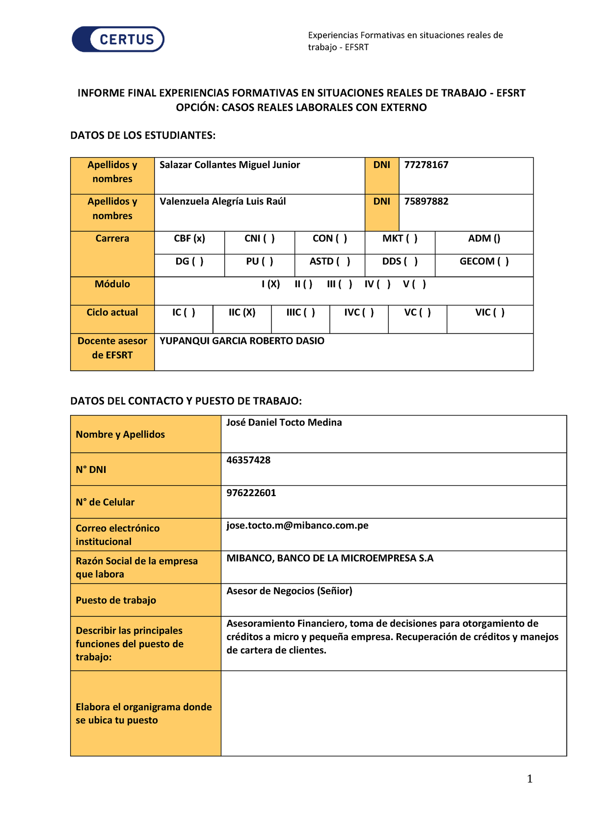 Experiencias Formativas En Situaciones Reales De Trabajo - Trabajo ...