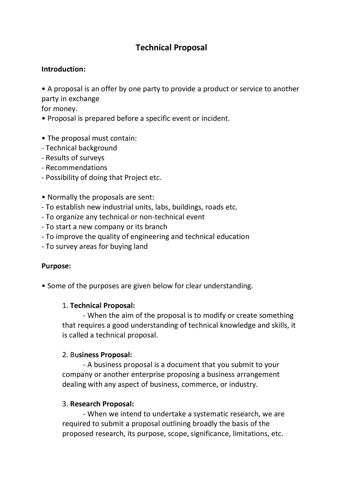 Technical Proposal - Technical Proposal Introduction: A proposal is an ...