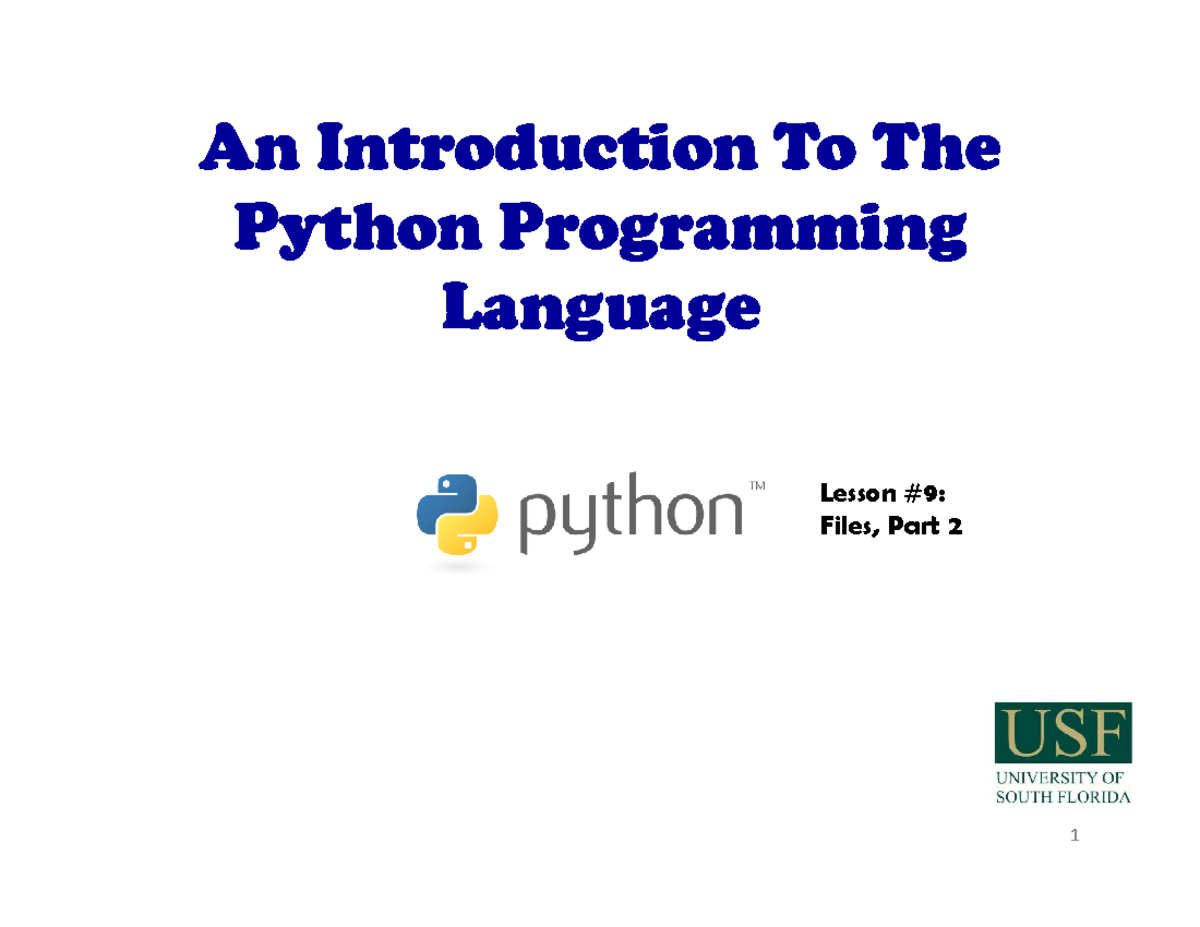 CGS 2060 - Lesson 09 Intro to computer programming - how to code ...