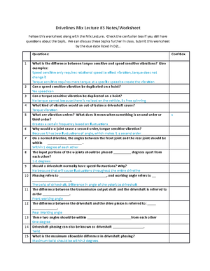 Manual Trans Mix Lecture One Worksheet - Manual Transmission Mix ...