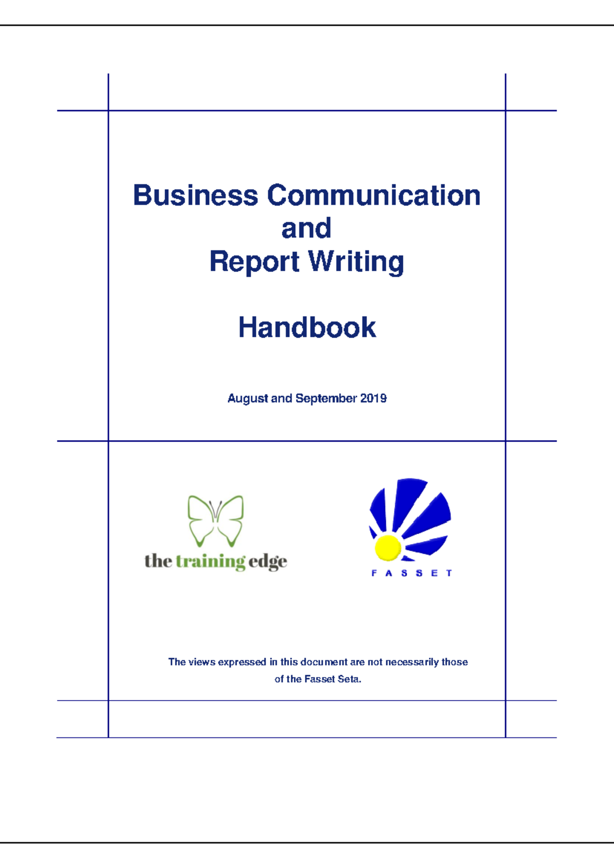 Business Communication and Report Writing Handbook - Business ...
