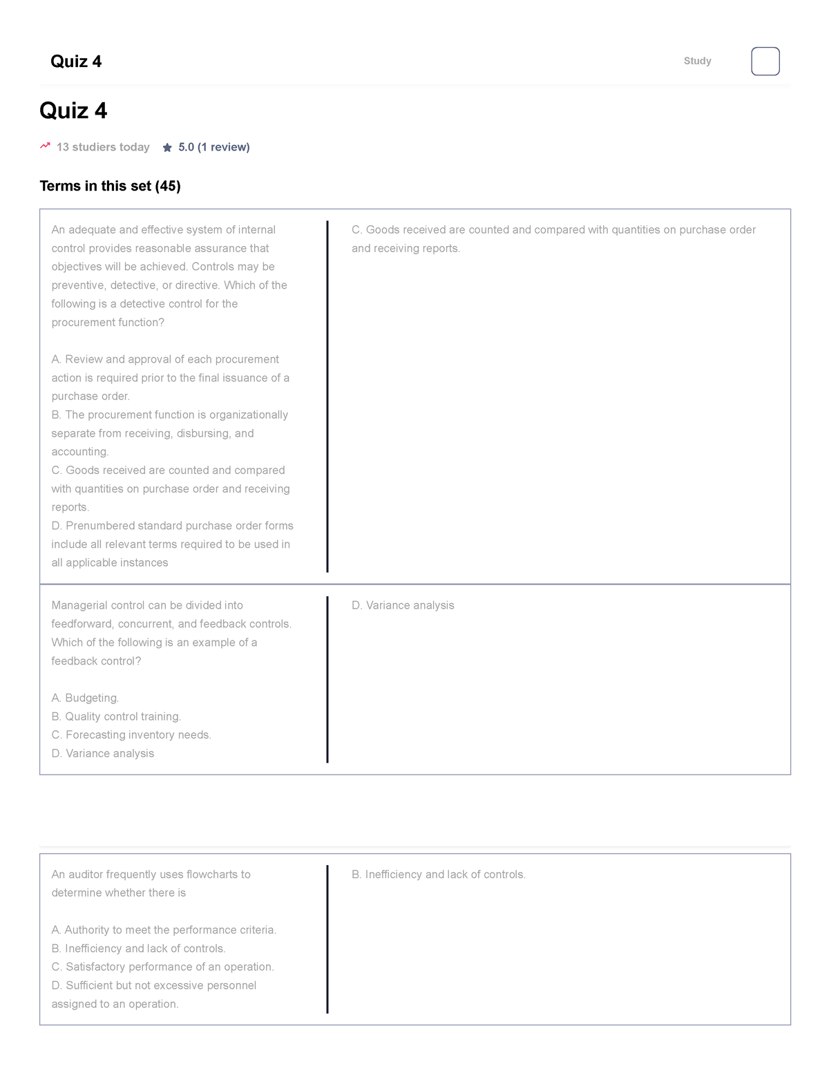 Quiz 4 Flashcards Quizlet - Quiz 4 13 Studiers Today 5 (1 Review) Terms ...