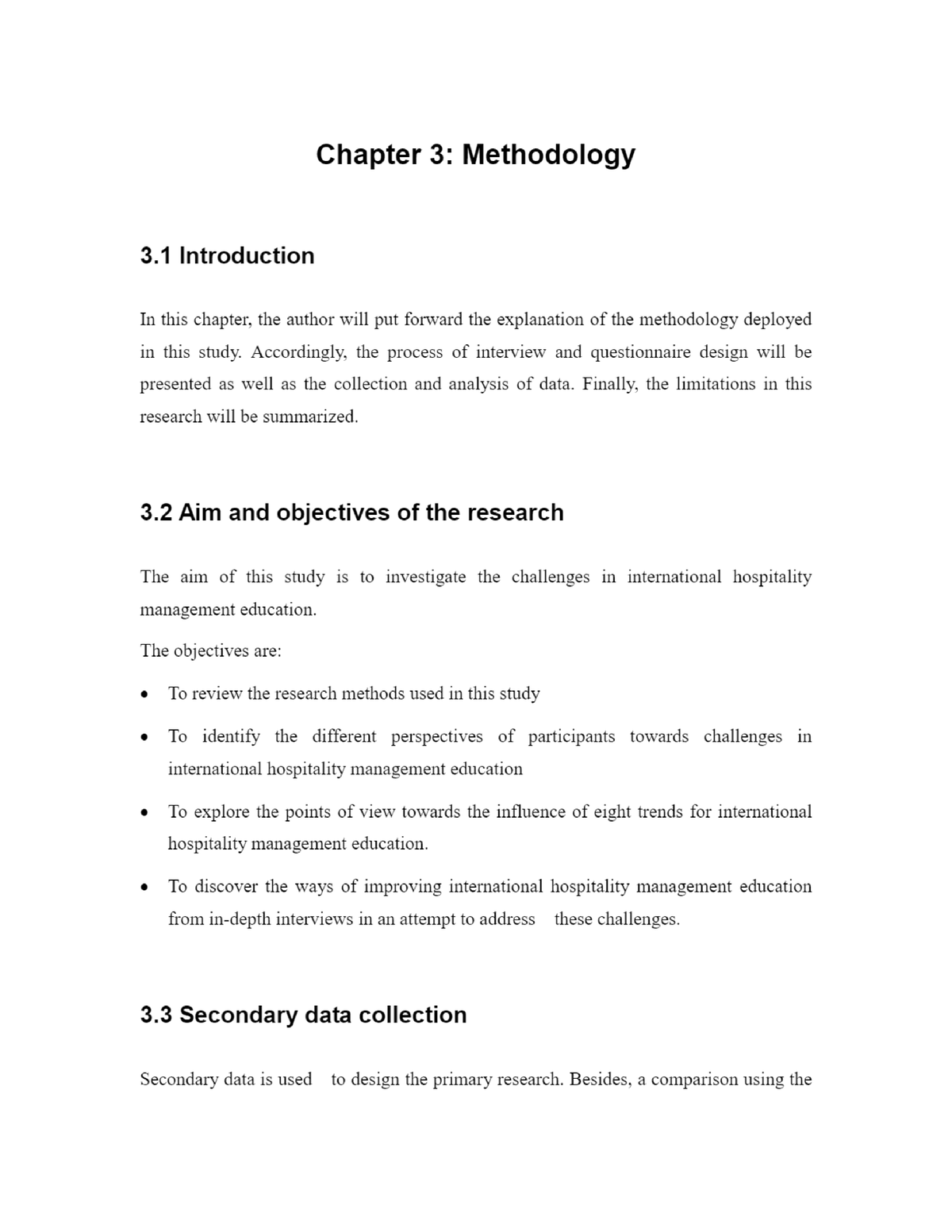 qualitative dissertation chapter 3