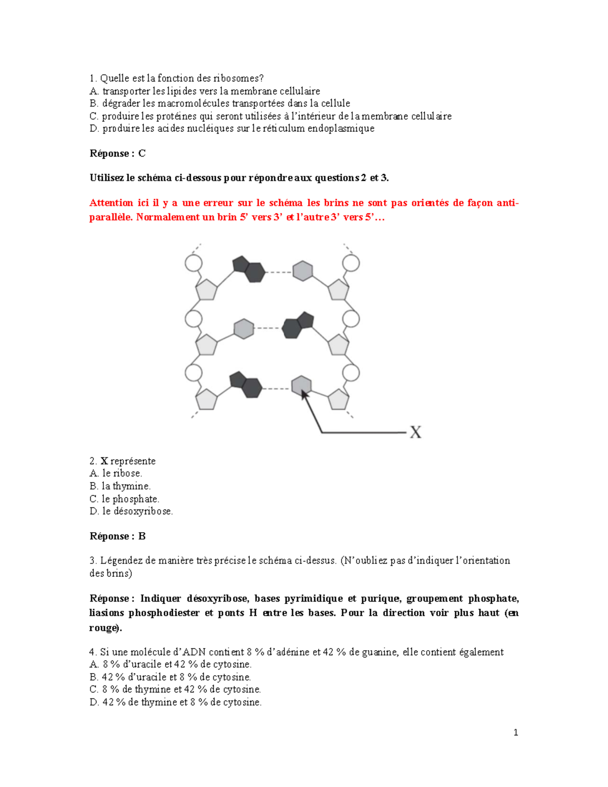 Cahier dexercices AVEC Reponses - Qu A. tra B. dég C. pro D. pro Répo ...