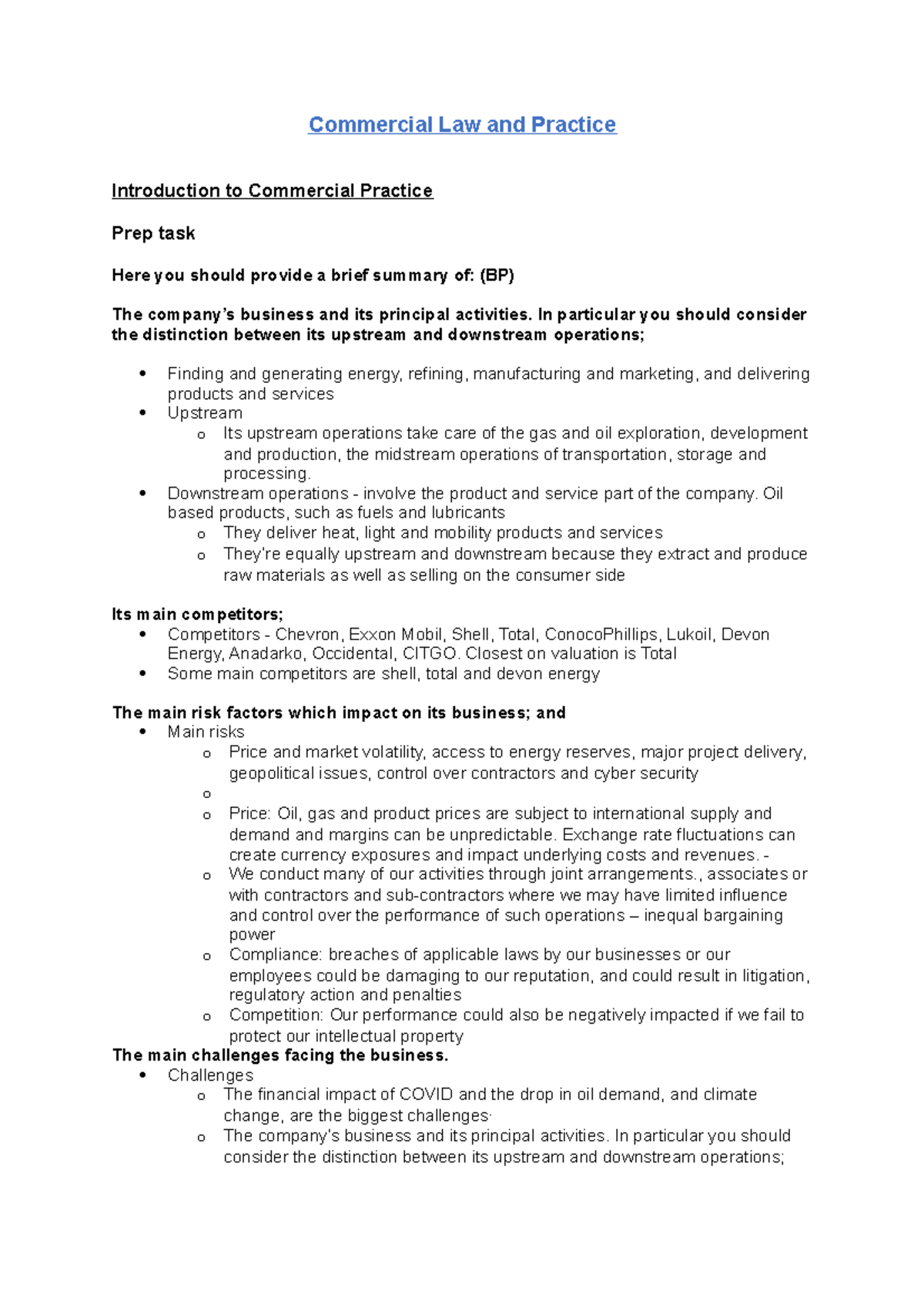 Commercial Law and Practice exam notes - Commercial Law and Practice ...