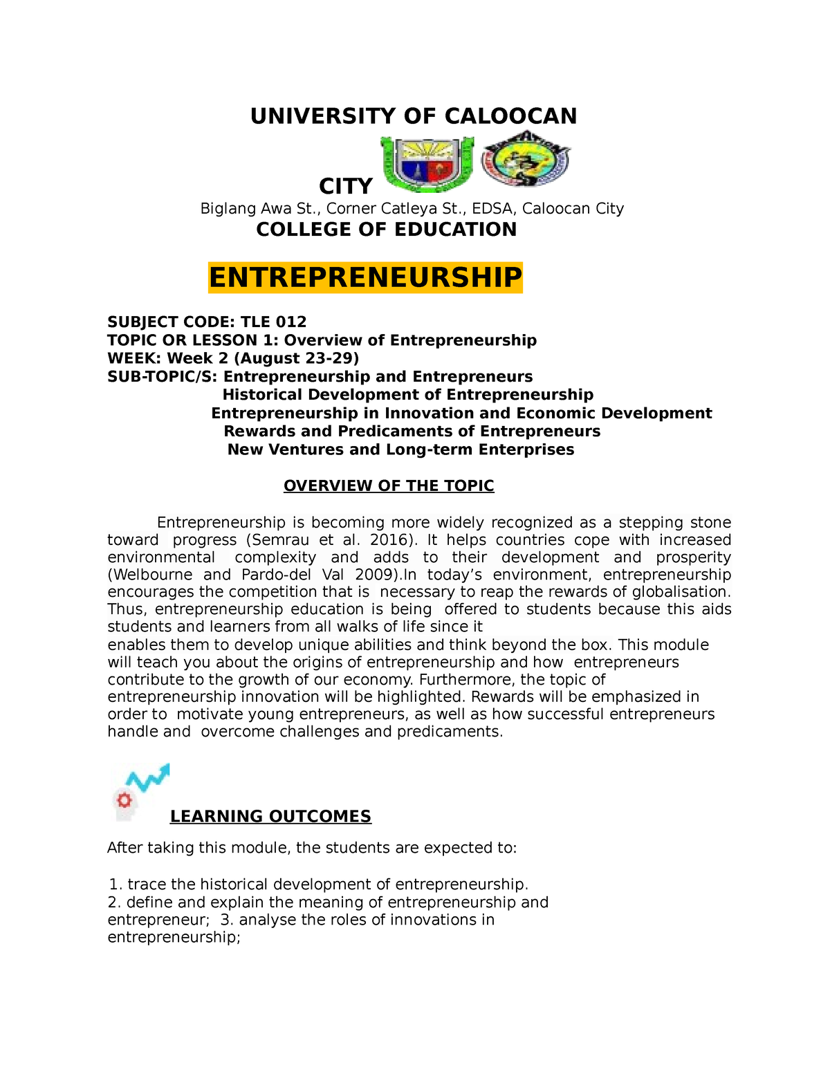 Revieweer-entrep - Hope It Helps - UNIVERSITY OF CALOOCAN CITY Biglang ...