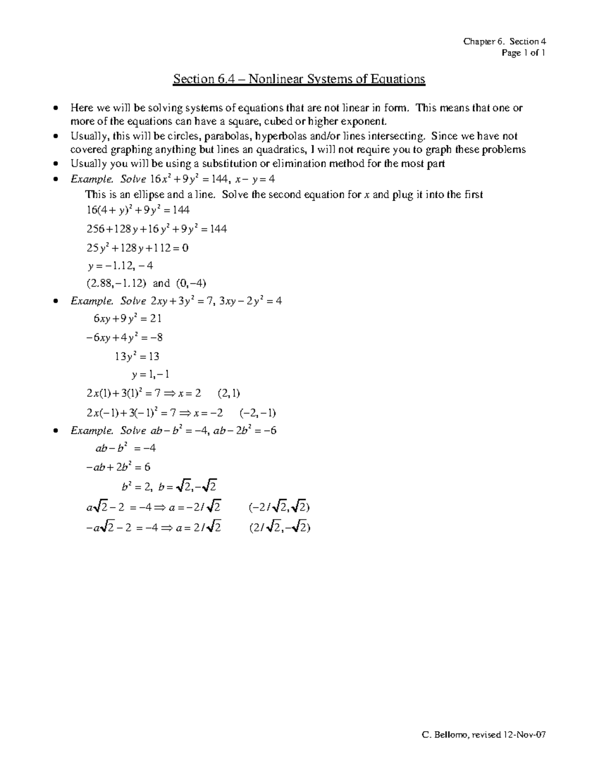 Ch06-Sect04 math 124 2010 - Chapter 6. Section 4 Page 1 of 1 Section 6 ...