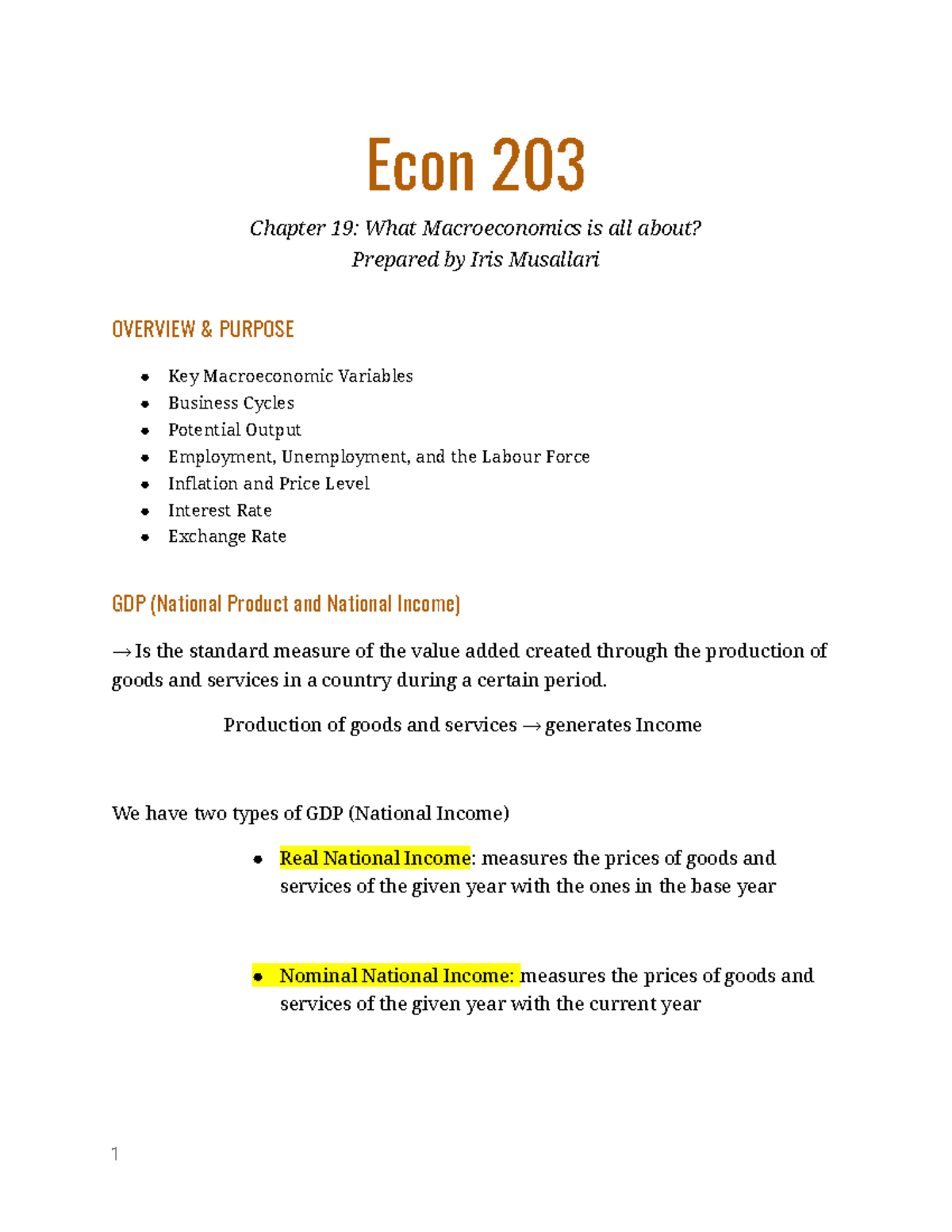 Lesson plan1 - Econ 203 Chapter 19: What Macroeconomics is all about ...