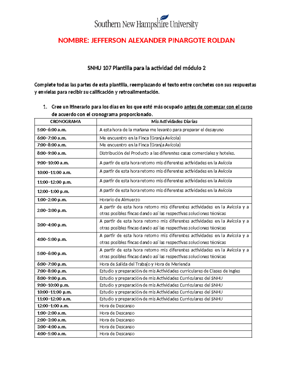 Actividad del Módulo 2 (Jefferson Pinargote Roldan) SNHU 107