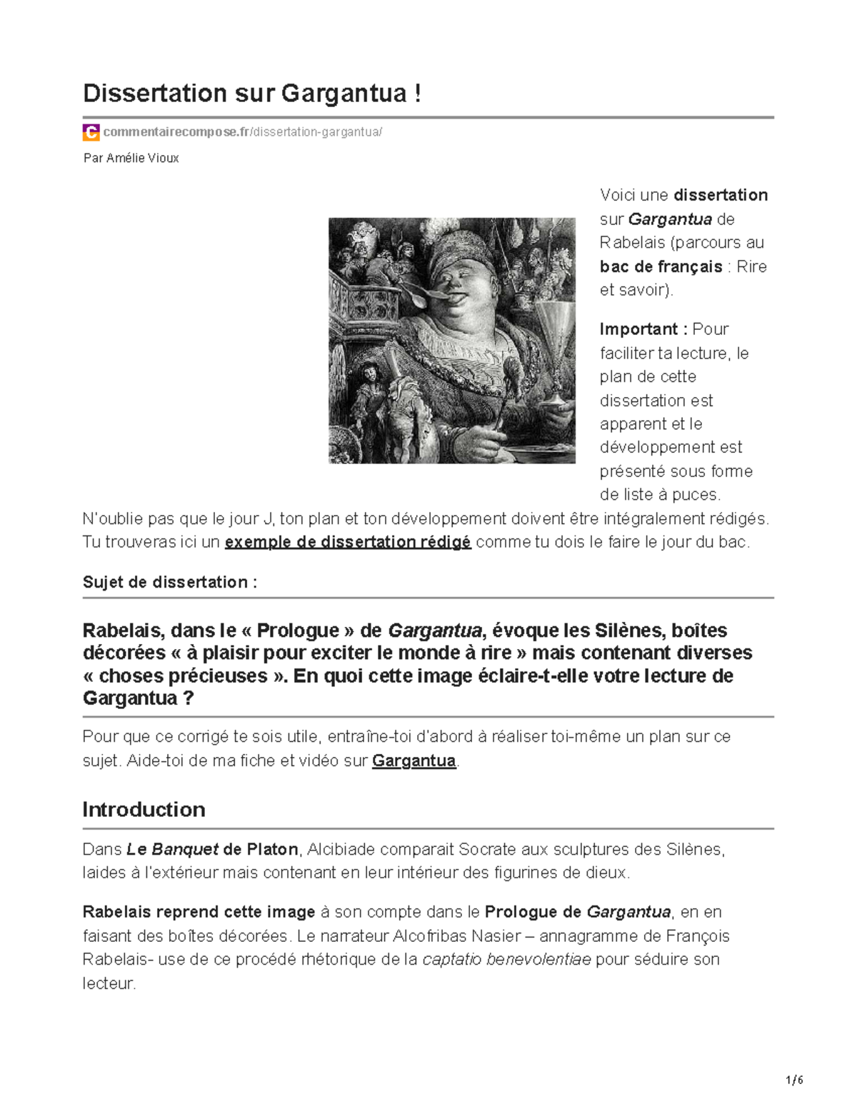 dissertation sur gargantua pdf