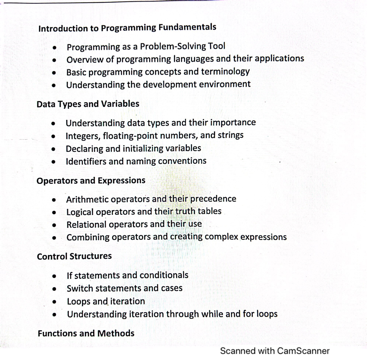 Lecture PF 1 - Introduction to Programming Fundamentals Programming as ...