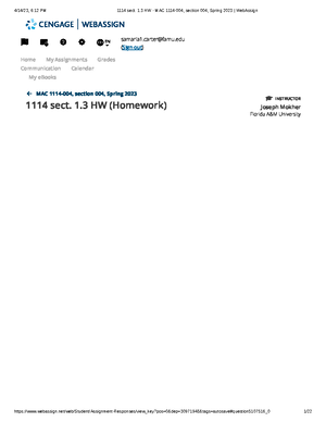 1.4 HW - Webassign Assignment - EN samaria1@famu (Sign out) MAC 1114 ...
