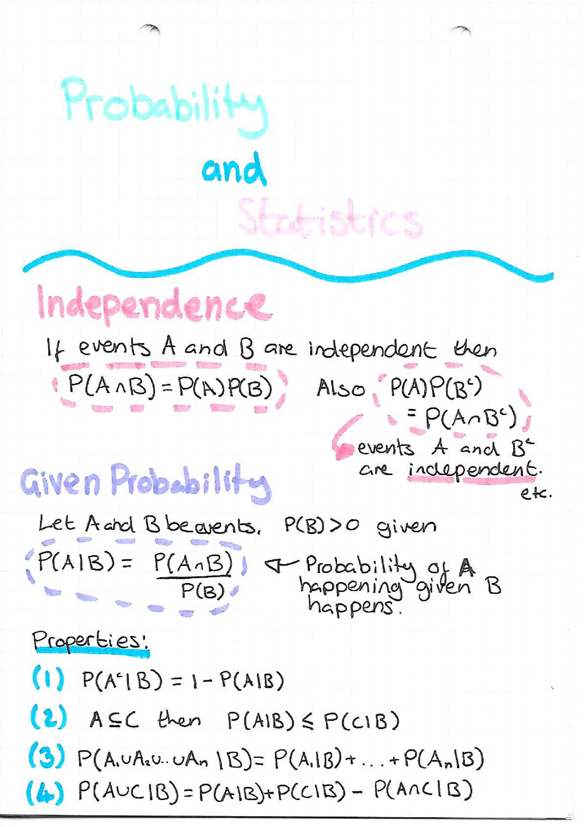 LC Probability & Statistics - Summary - STATS - 06 25663 - Studocu