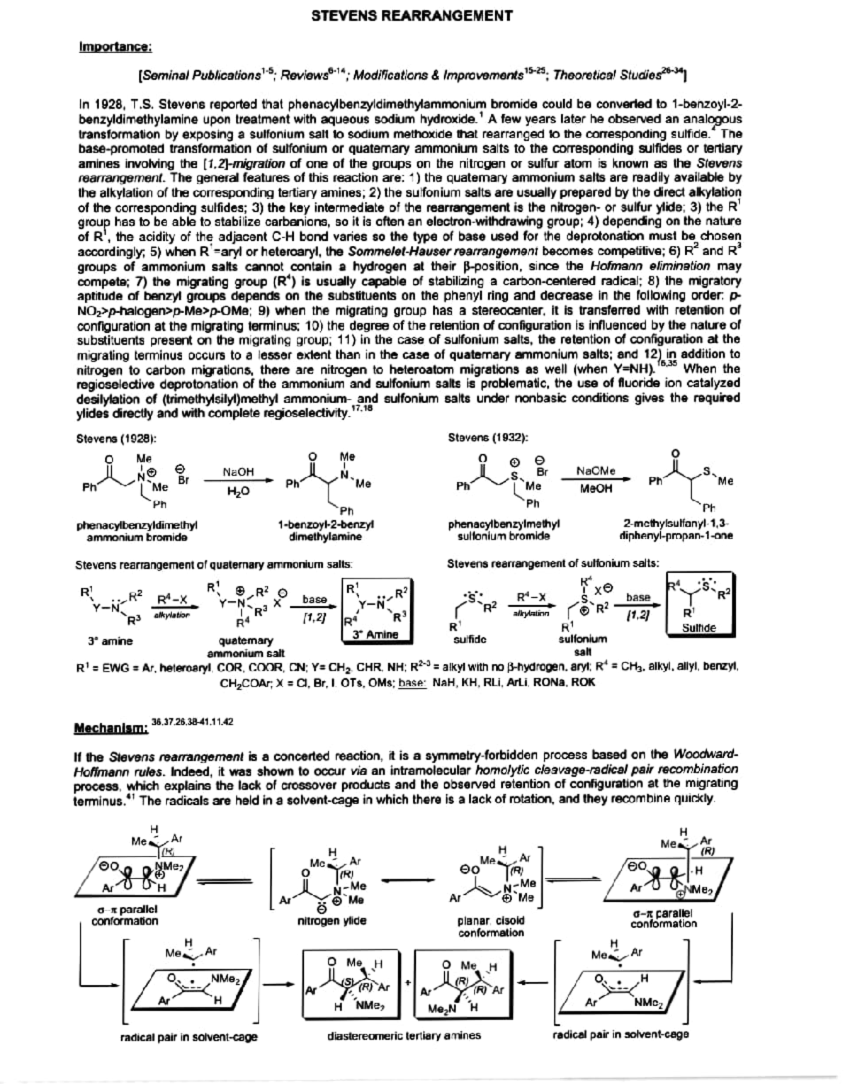 Stevens Rearrangement - STEVENS REARRANGEMENT Importance Seminal ...