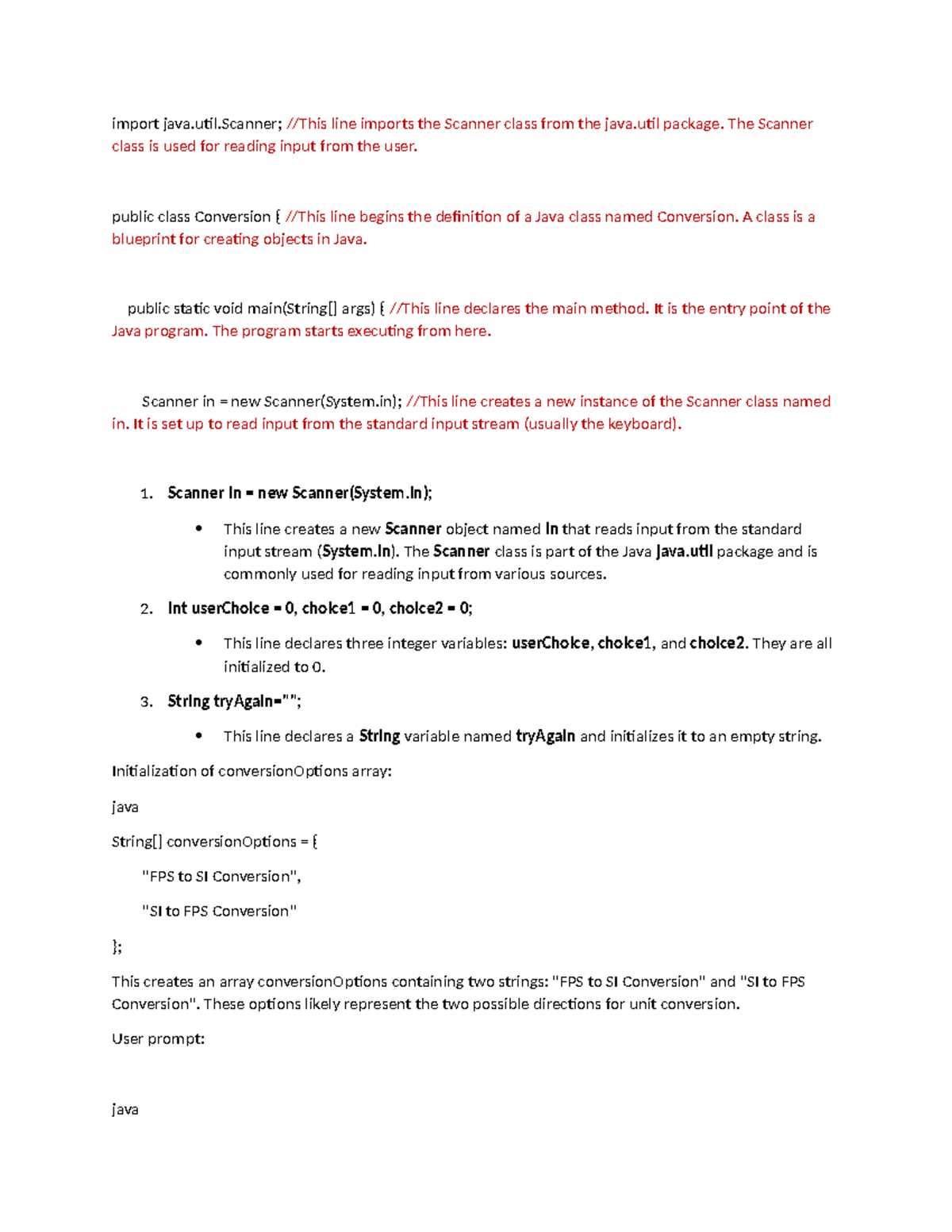Java sample code import java util this line imports the scanner