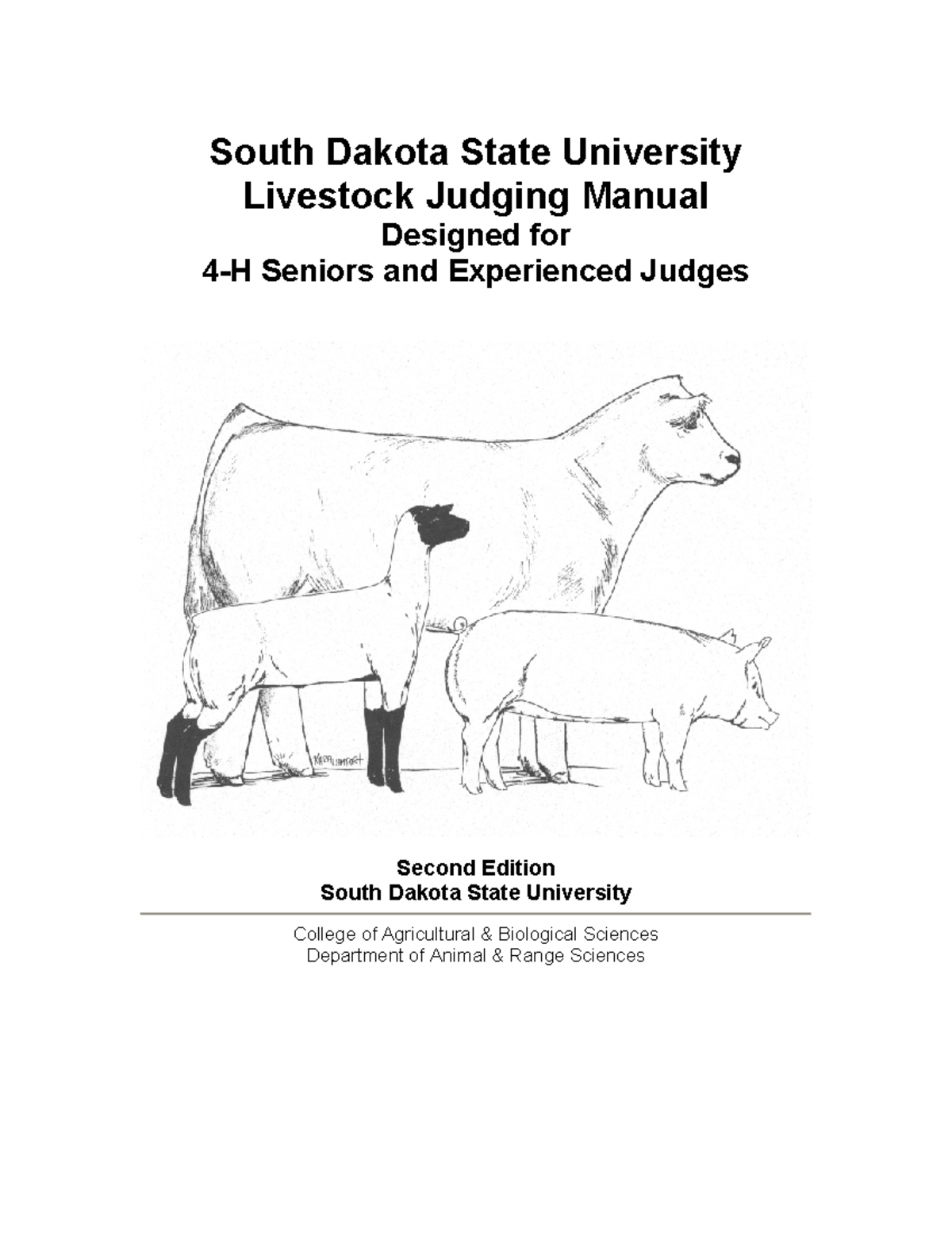 Livestock Judging just to help i guess South Dakota State