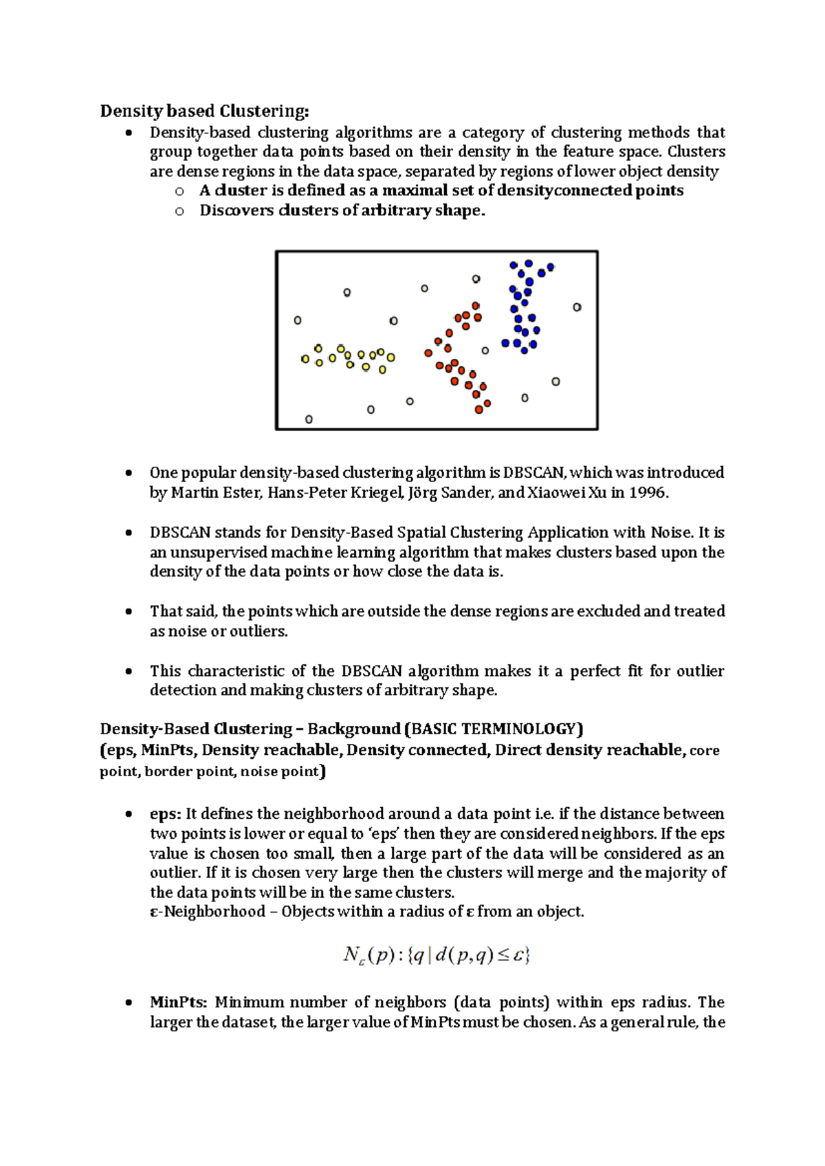 4. Density Based Clustering - Density based Clustering: Density-based ...