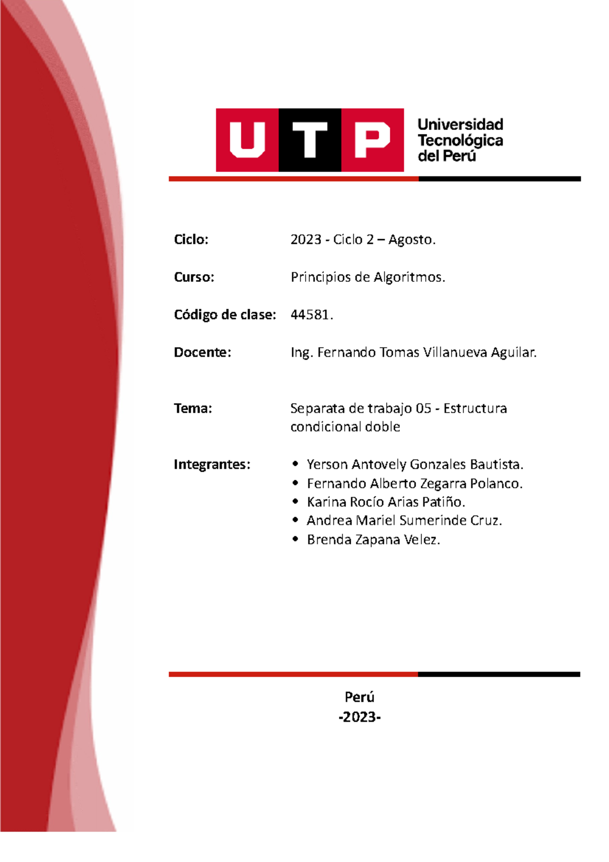 Resolver ejercicios - S07 Estructura condicional doble - Ciclo: 2023 ...