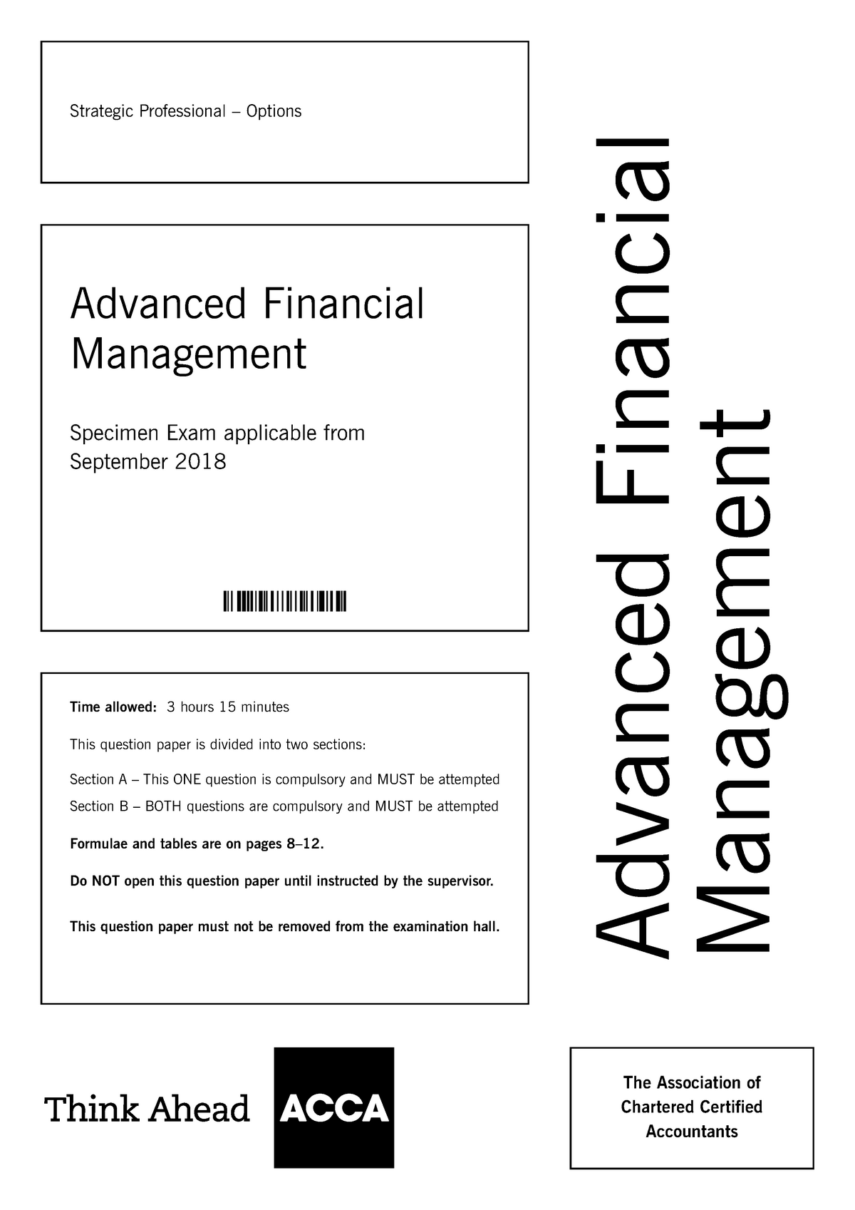 S18 AFM Specimen Exam Clean Proof Strategic Professional