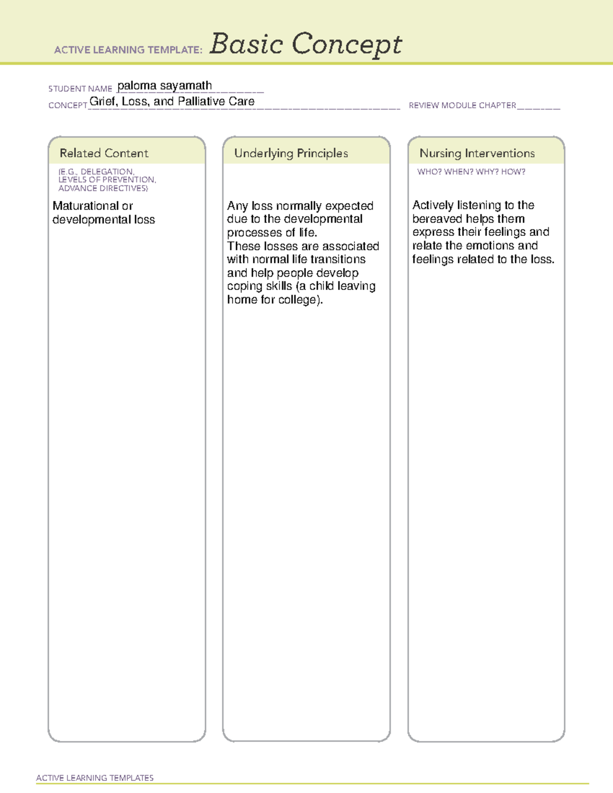 Basic Concept Wound - Nsg3023 - Active Learning Templates Basic Concept 