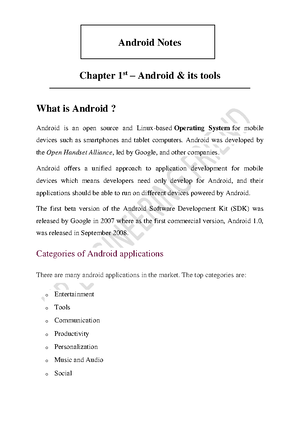 MAD Chapter Notes 2 - Android Notes Chapter 2 nd – Installation ...
