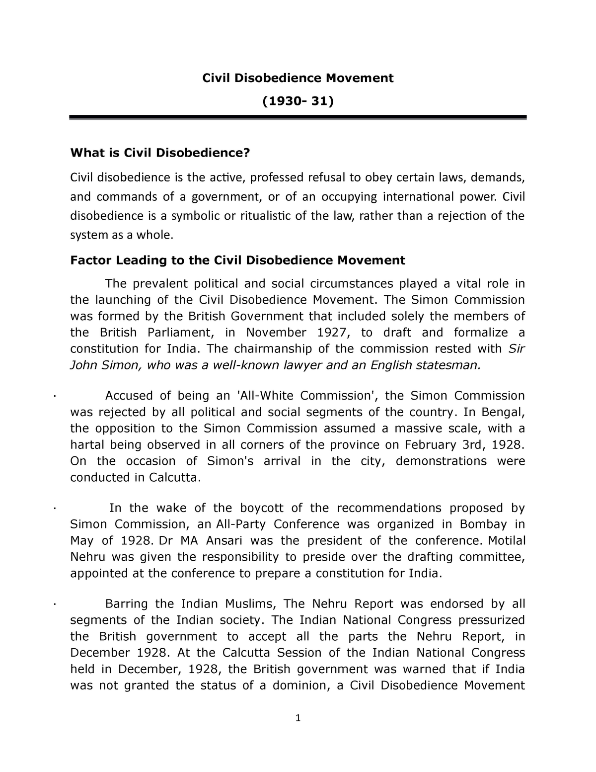 essay on civil disobedience pdf