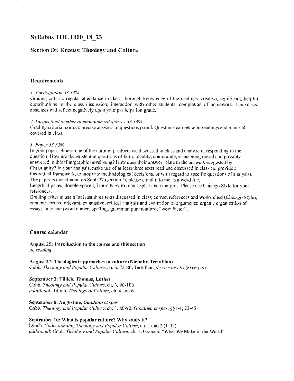 Knauss THL 1000 - overview - THL 1000 - Villanova - Studocu