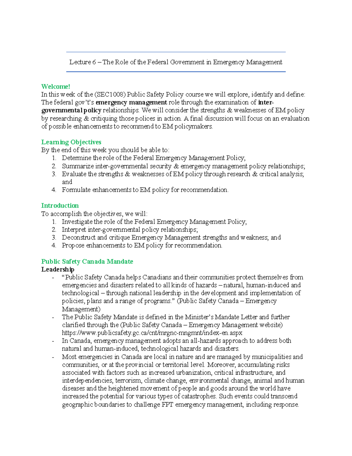 lecture-6-the-role-of-the-federal-gov-t-in-emergency-management