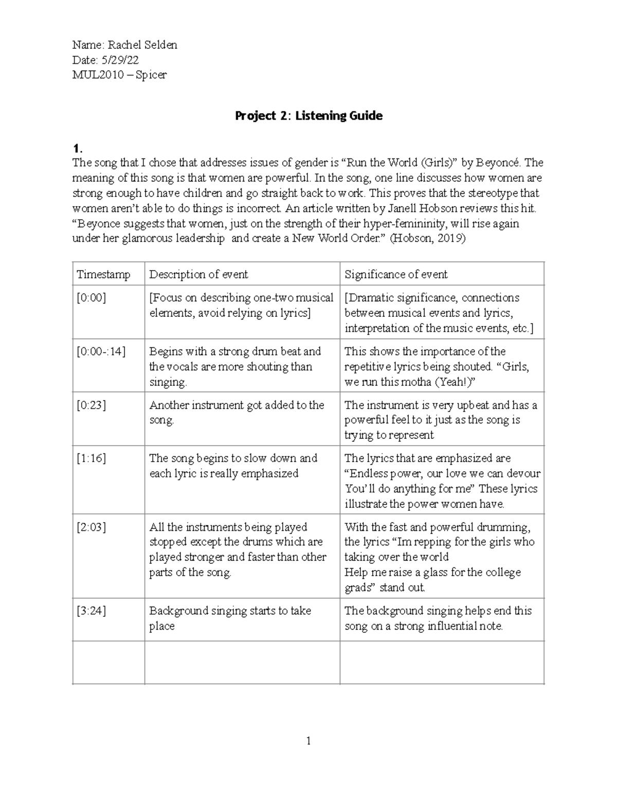 details of assignment listening answers