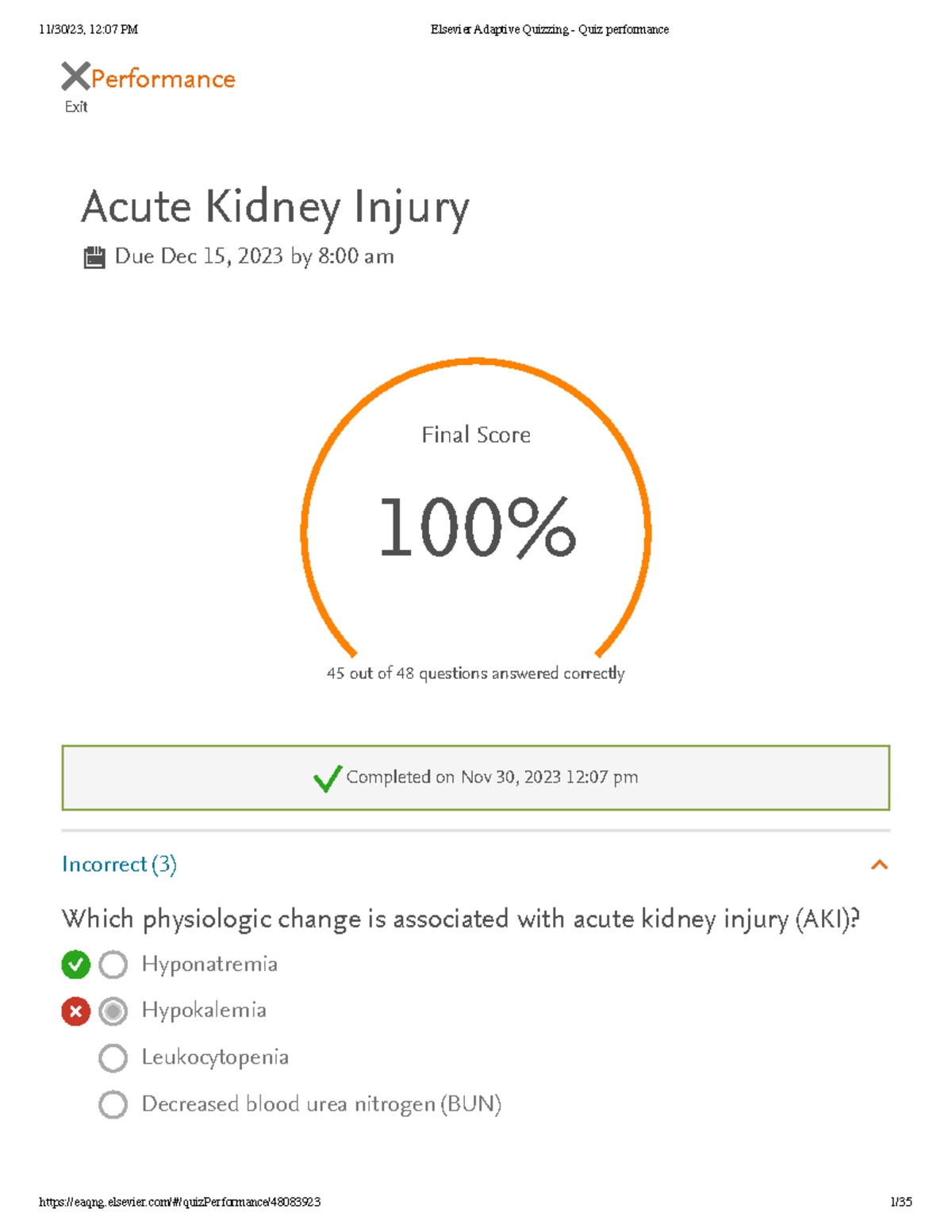 Acute Kidney Injury - ####### Exit Performance Acute Kidney Injury Due ...