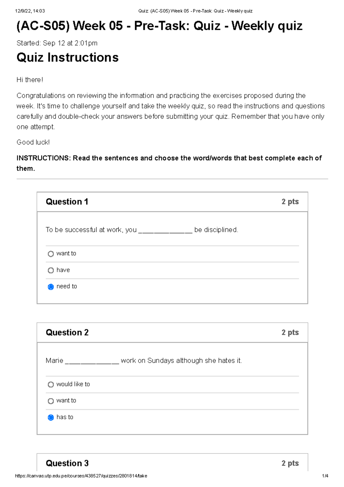 Quiz (AC-S05) Week 05 - Pre-Task Quiz - Weekly Quiz - (AC-S05) Week 05 ...