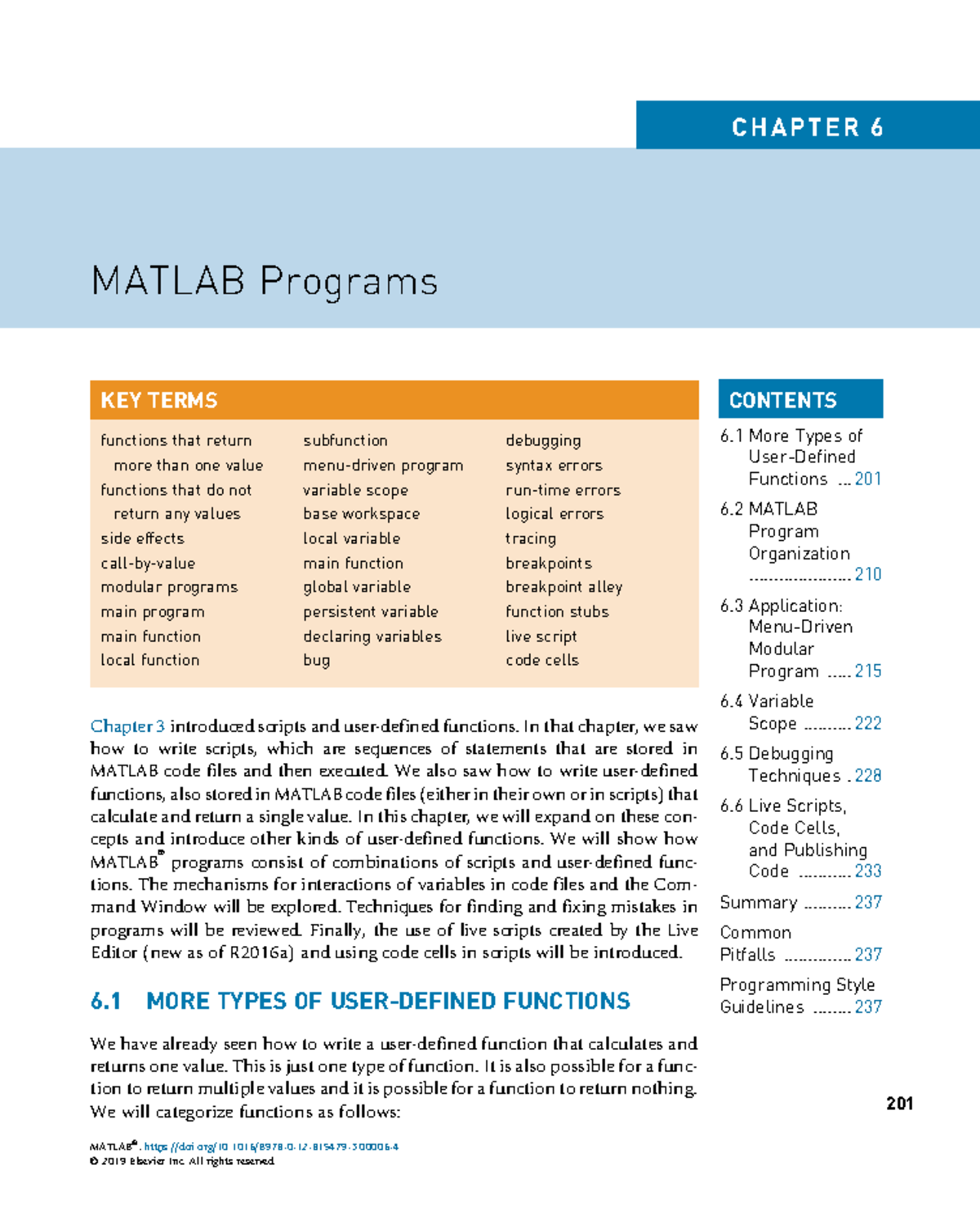 Chapter-6- Matlab-Programs 2019 Matlab - CHAPTER 6 MATLAB Programs KEY ...