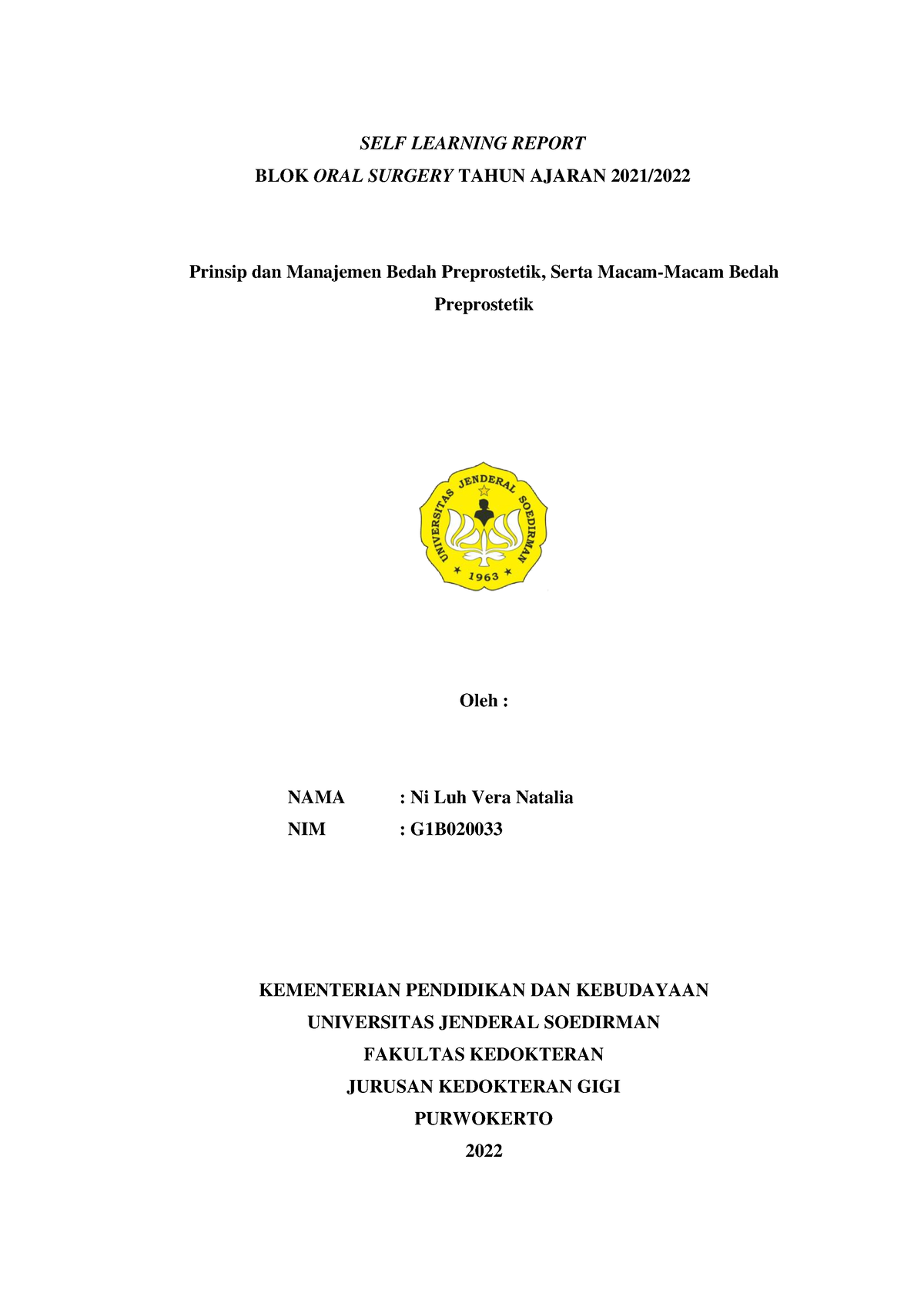 Self Learning Report 1 Blok OS 2022: Prinsip Dan Manajemen Bedah ...