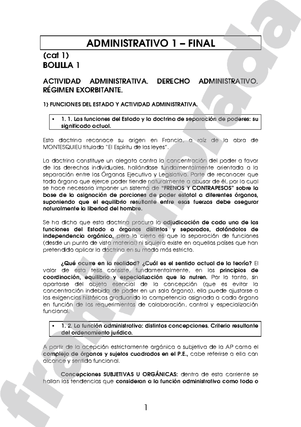 Administrativo I Cat 1 Resumen - ADMINISTRATIVO 1 – FINAL (cat 1 ...