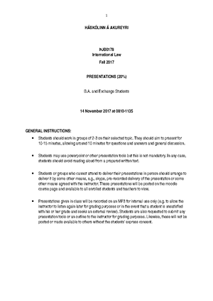 Sample Practice Exam 17 Questions Sk Linn Akureyri 0178 International Law Fall Presentations And Exchange Students 14 November At 0810 1135 General Studocu