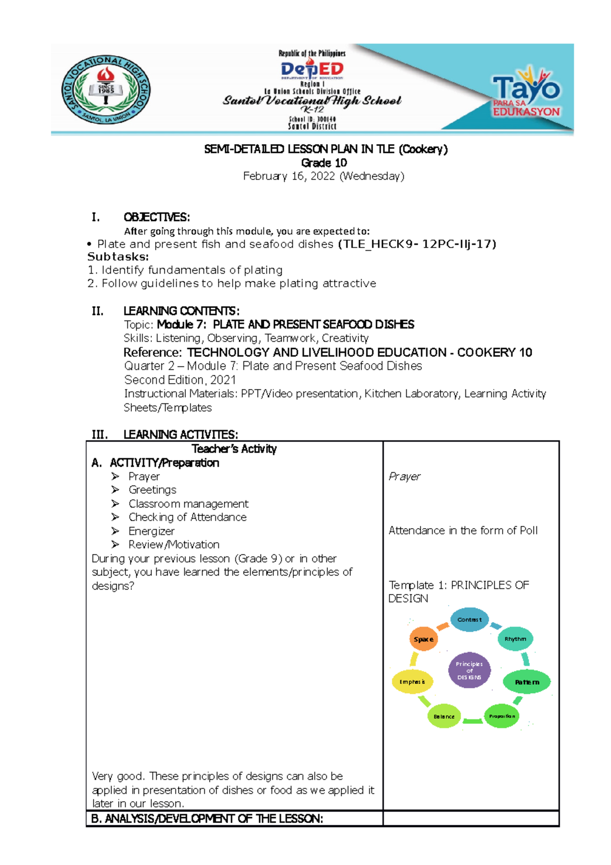 Sample Deped Detailed Lesson Plan In Grade Tle Sample Deped Sexiz Pix