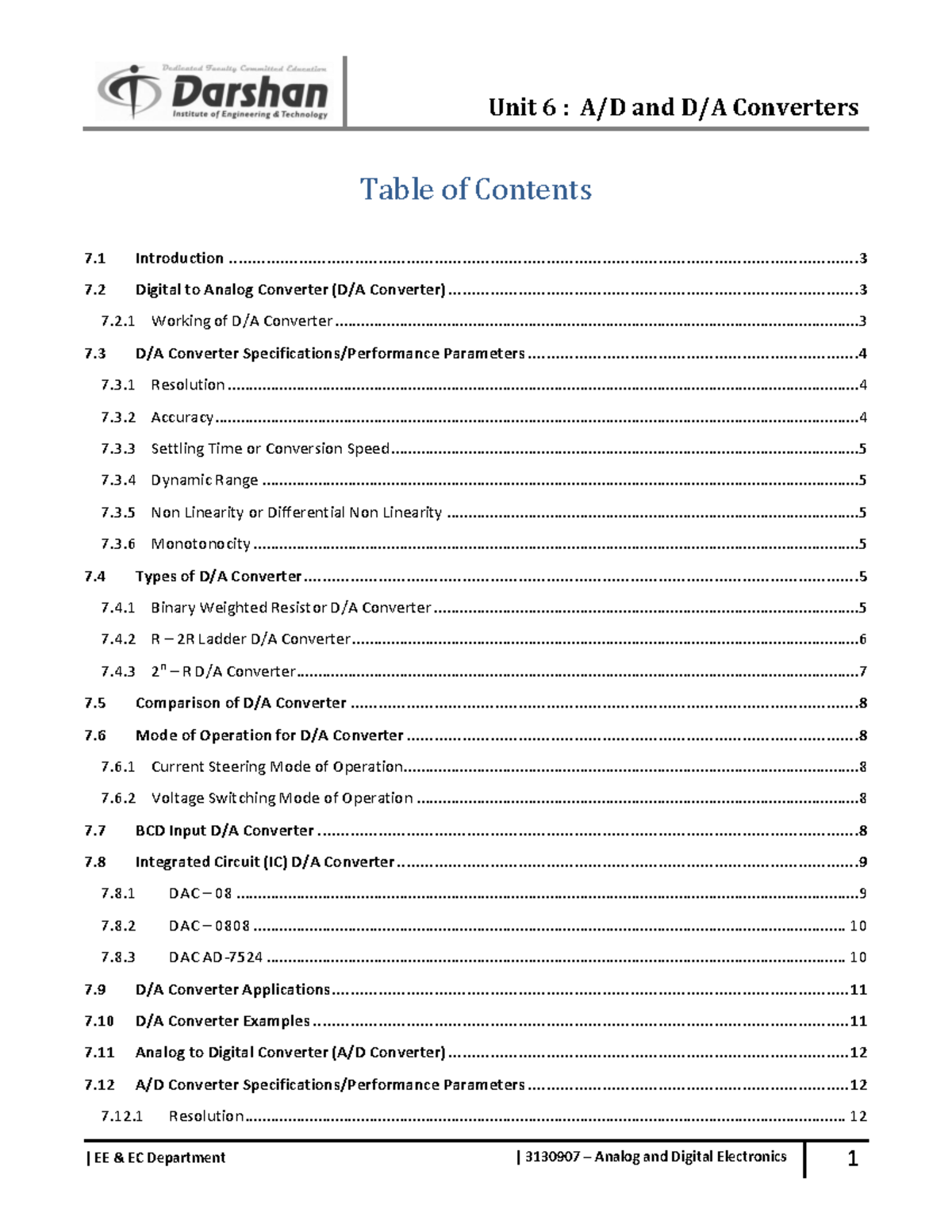 Ade Gtu Study Material E Notes Unit 6 Table Of Contents 7 Ade Gtu Study Material E Notes Unit 6 Table Of Contents 7