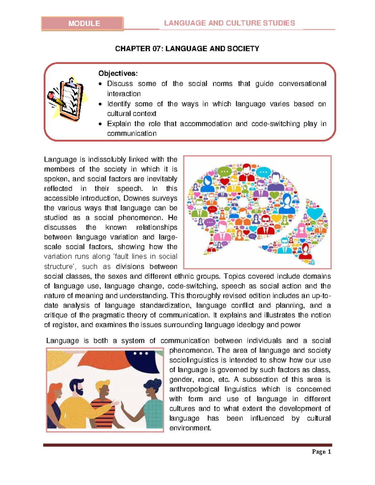EL101 Chapter 7- Language AND Society - CHAPTER 07: LANGUAGE AND ...