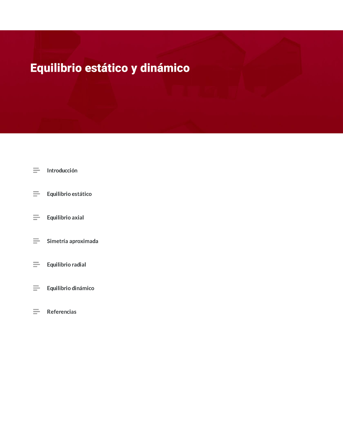 2 Equilibrio Estatico Y Dinamico Introducción Equilibrio Estático Equilibrio Axial Simetría 8351